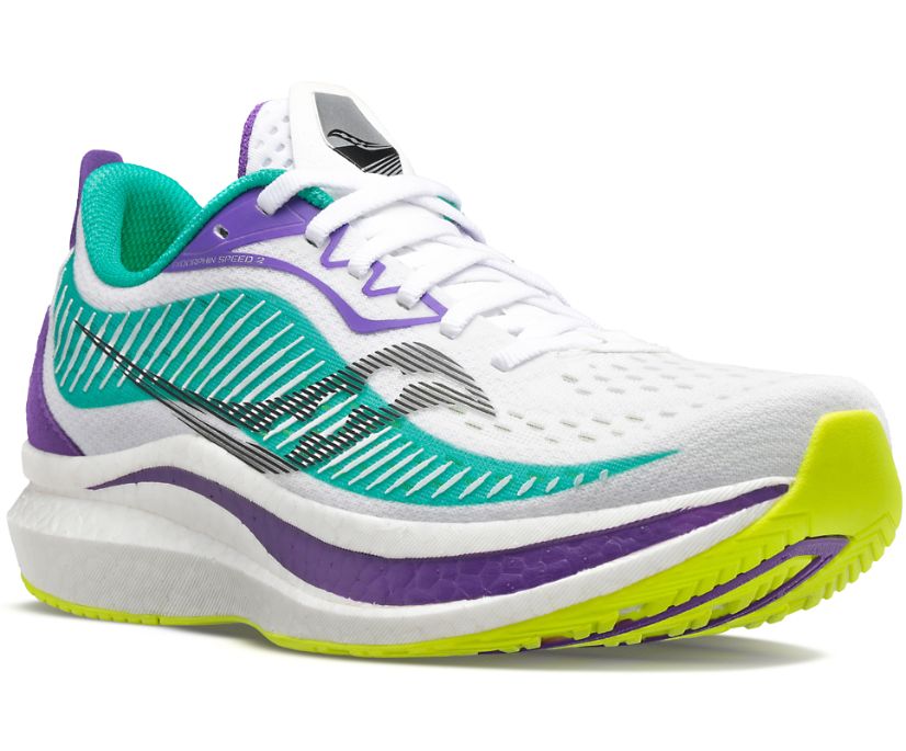 Saucony Endorphin Speed 2 Women's Running Shoes White / Mint | Canada 120HAPK